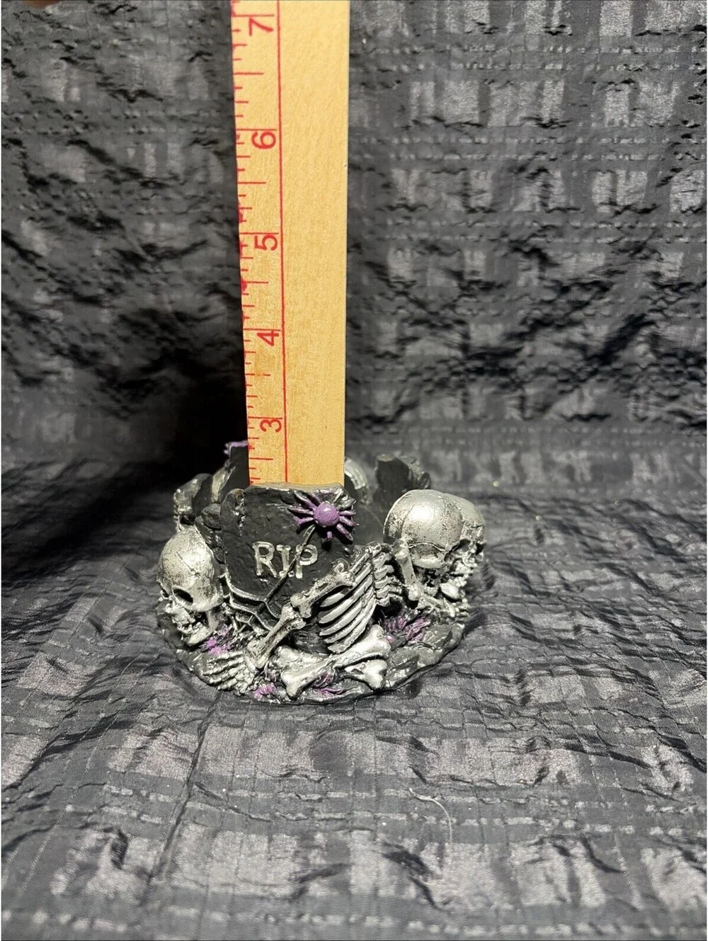 B&BW 3 Wick Candle Holder “ Skeleton Graveyard”